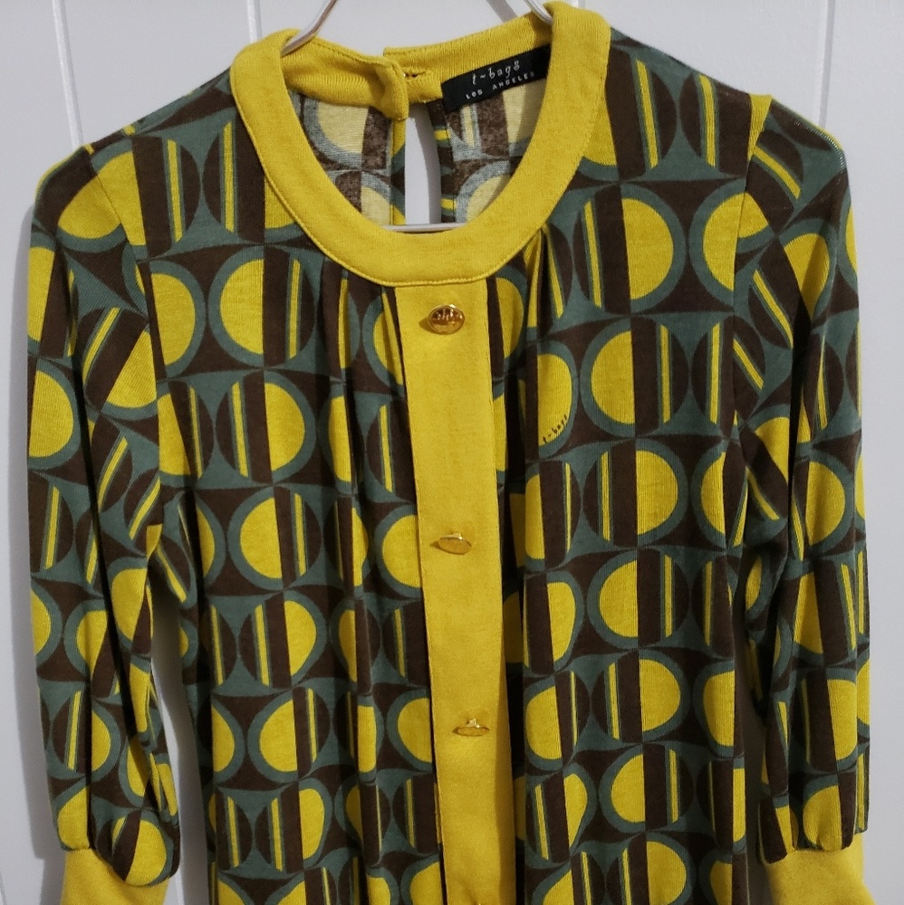 T- bags lime and brown top